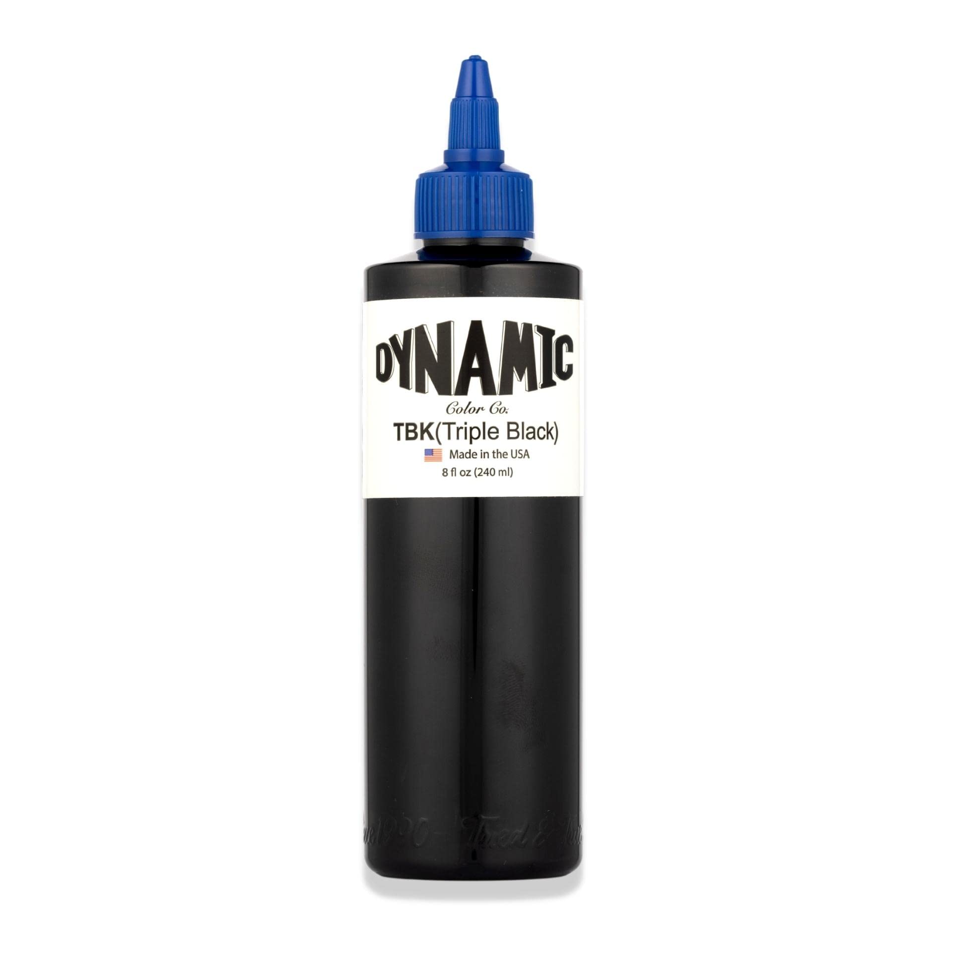 Dynamic Color Co: tinta negra triple, botella 8 oz para trazos nítidos.