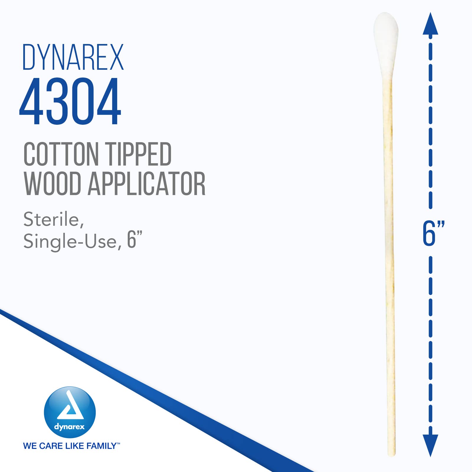 Dynarex aplicadores con tallos de madera de 15 cm para aplicación exacta de ungüentos.