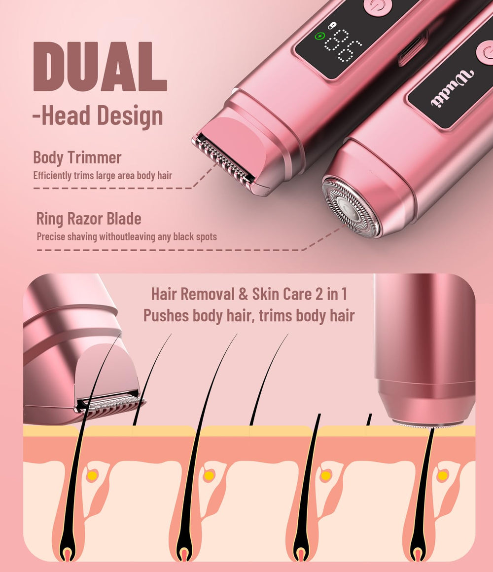 Dynooper Bikini Trimmer con pantalla luminosa para control sencillo.