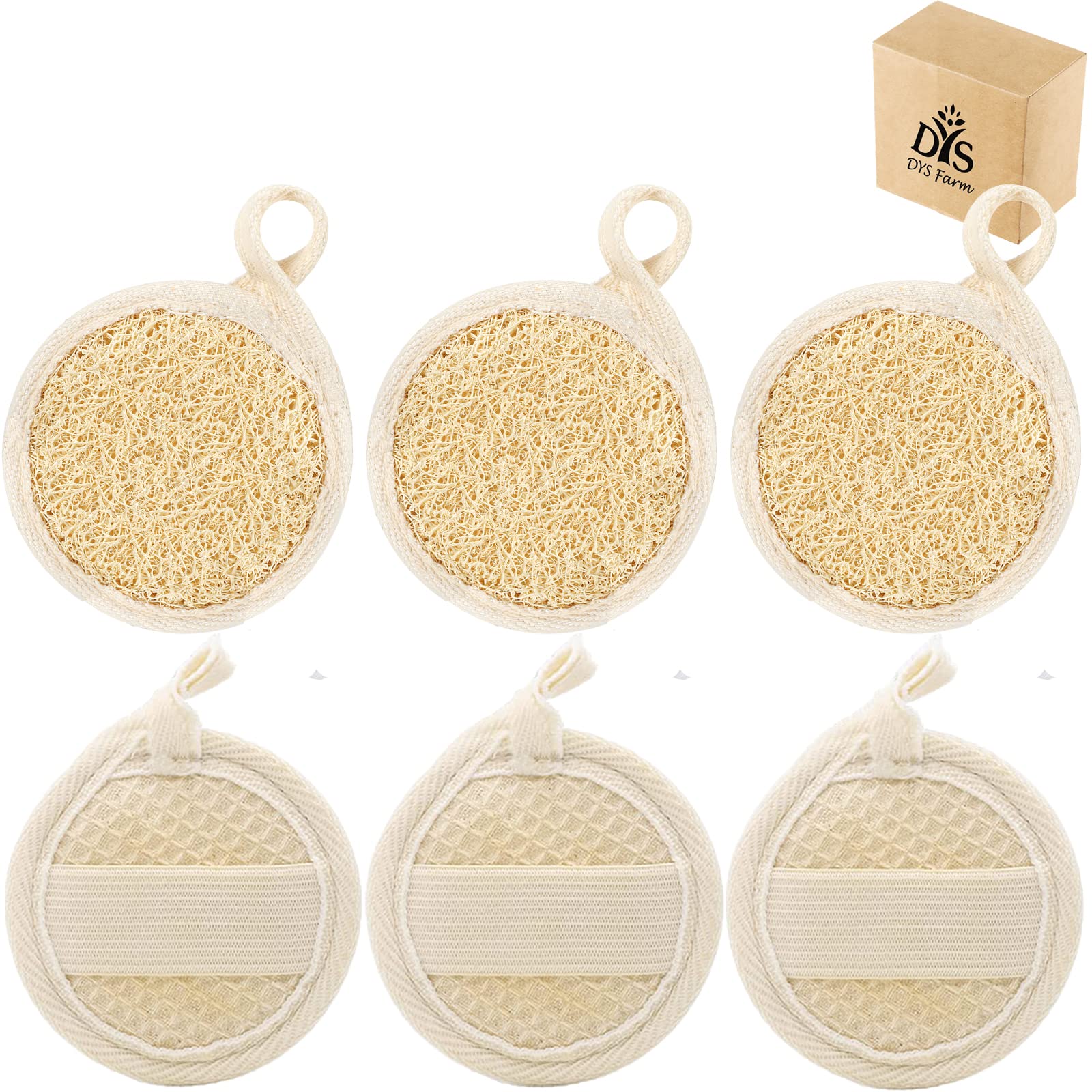 DYS Farm Face Loofah Pad: exfoliación facial para piel más suave.