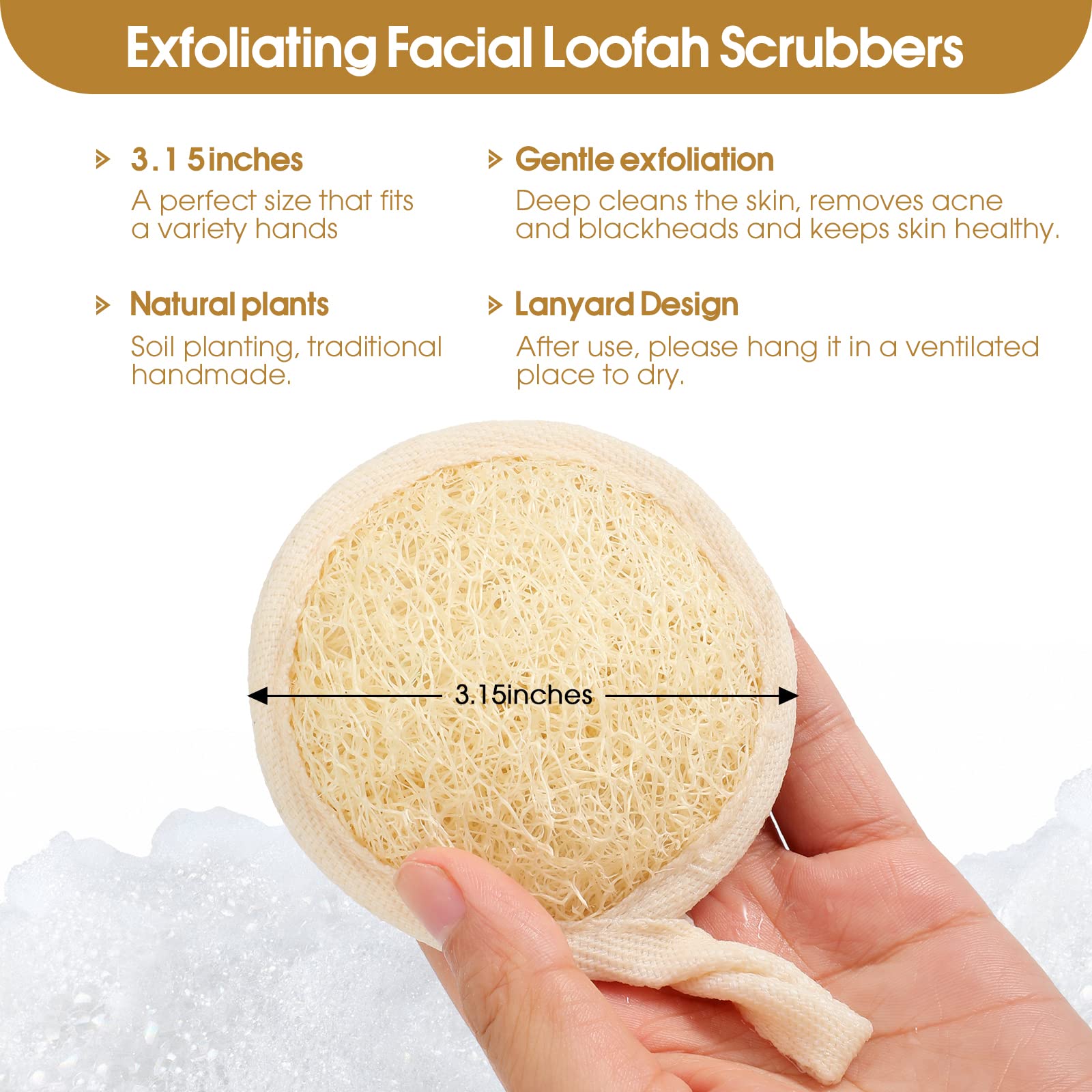 DYS Farm Loofah Pad: cuidado de piel con poros limpios.