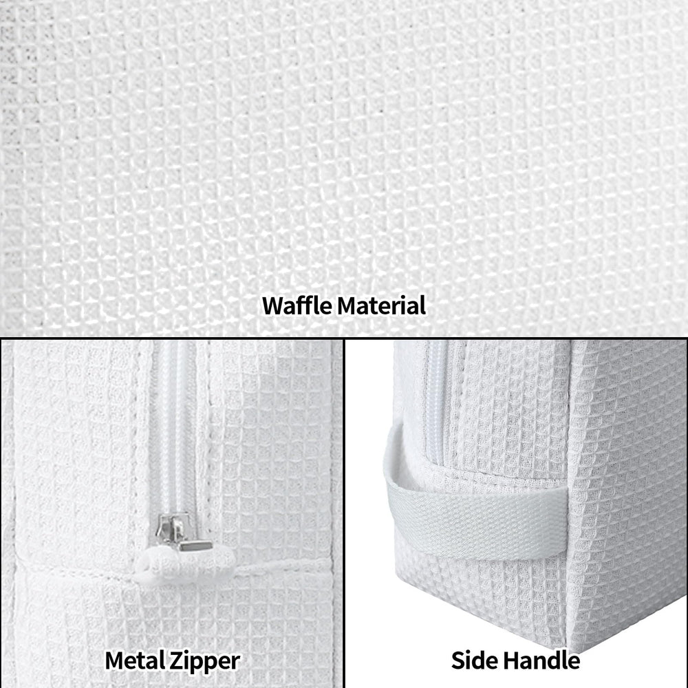 DYSHAYEN bolsa maquillaje waffle interior forro, fácil de limpiar.