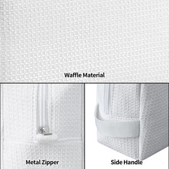 DYSHAYEN bolsa maquillaje waffle interior forro, fácil de limpiar.