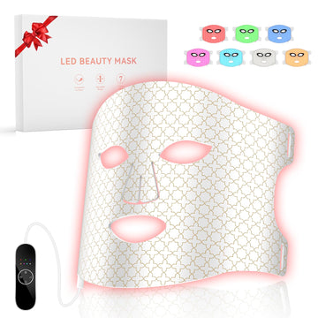 DZAVOK máscara de luz roja para el rostro, efecto iluminador suave.