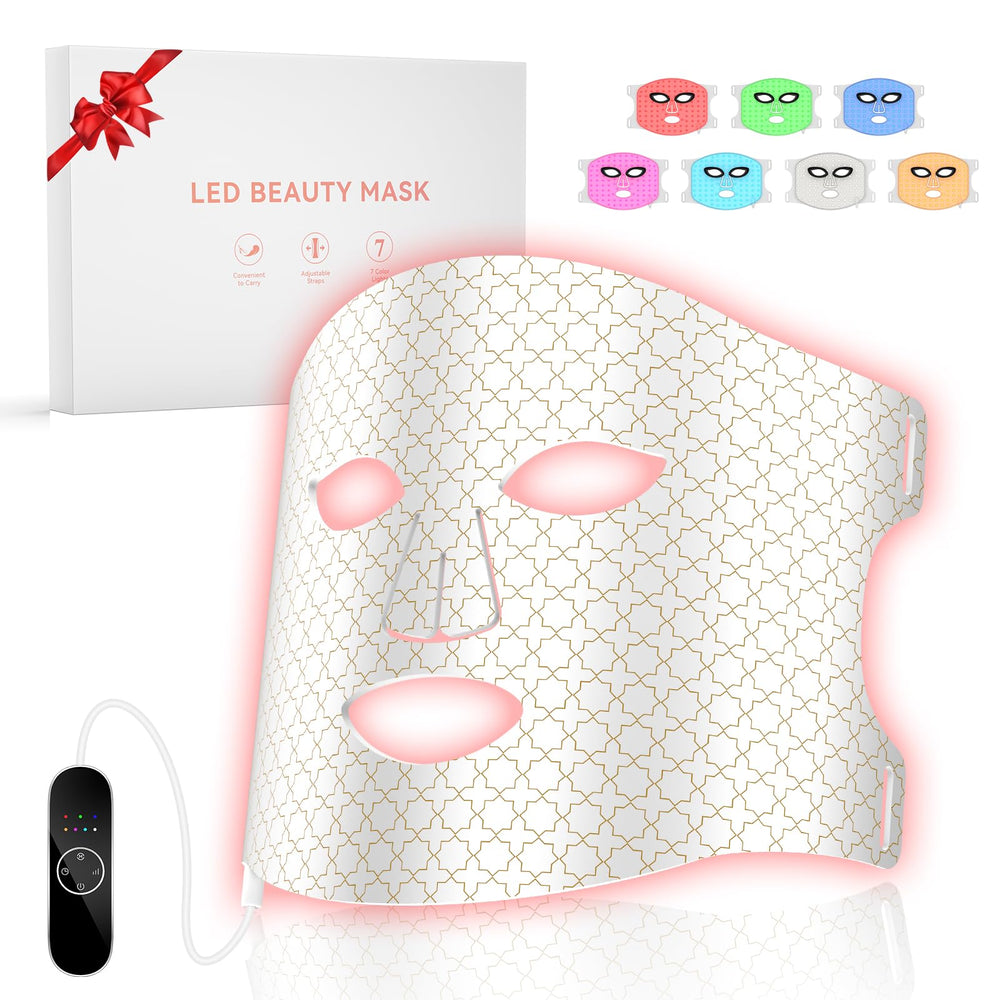 DZAVOK máscara de luz roja para el rostro, efecto iluminador suave.