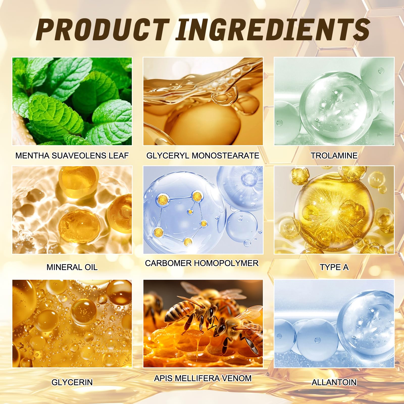 DZCKTFYGRT crema veneno abeja: extractos naturales para nutrición