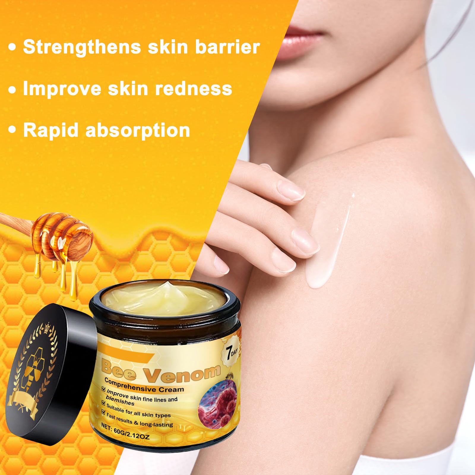 DZCKTFYGRT crema veneno abeja: pack de dos para ahorro y cuidado continuo