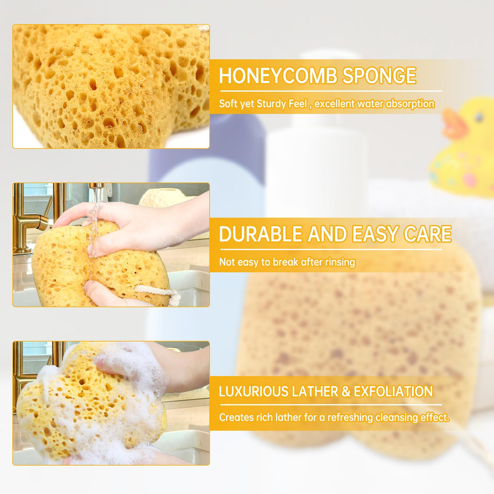Esponja de baño con diseño palmar ergonómico de DZZ
