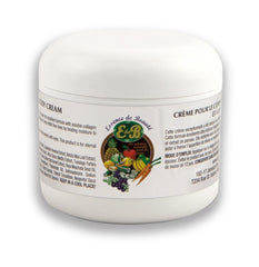Crema de colágeno E de B, frasco frontal, hidratación profunda para la piel.