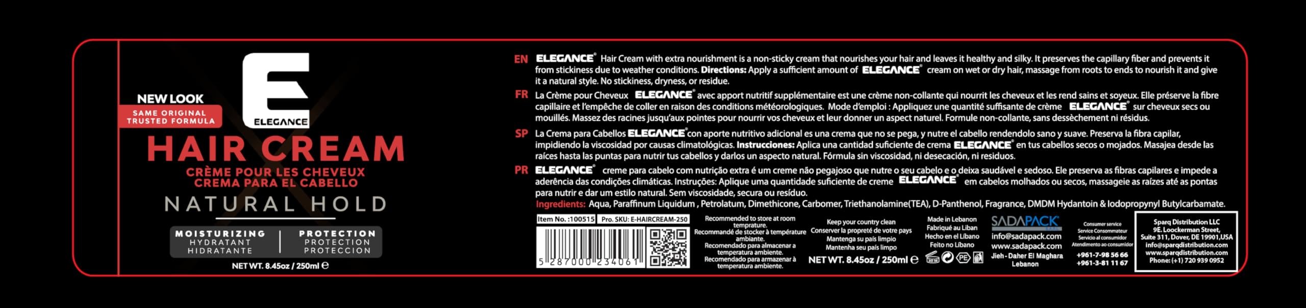 E Elegance crema-pelo-aplicacion-ligera: aplicación suave sin residuo pegajoso