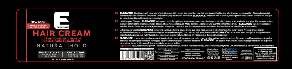 E Elegance crema-pelo-aplicacion-ligera: aplicación suave sin residuo pegajoso