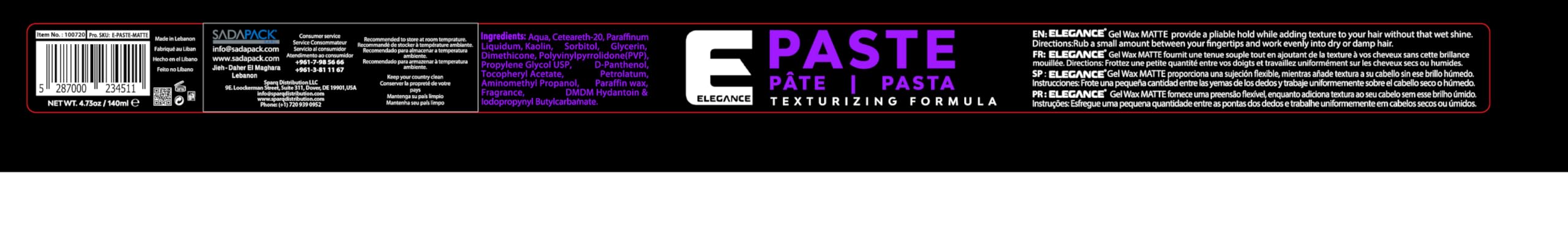 E Elegance Pasta: textura y grosor para peinados modernos y voluminosos