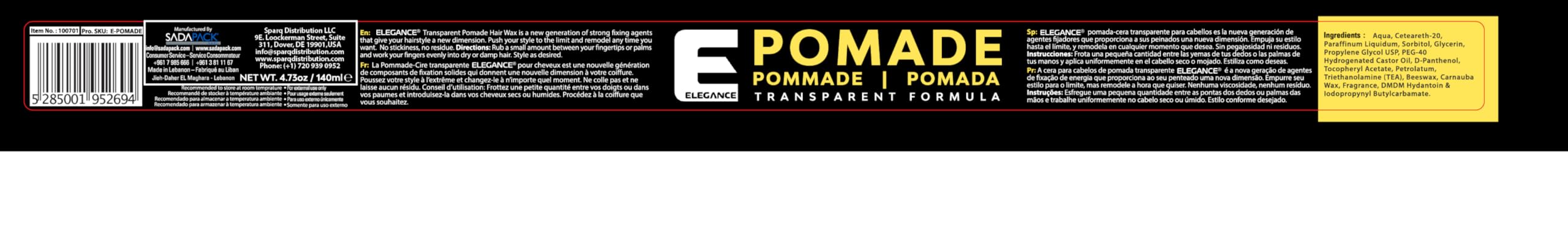 Pomada Elegance, aplicación fácil para un peinado rápido y definido