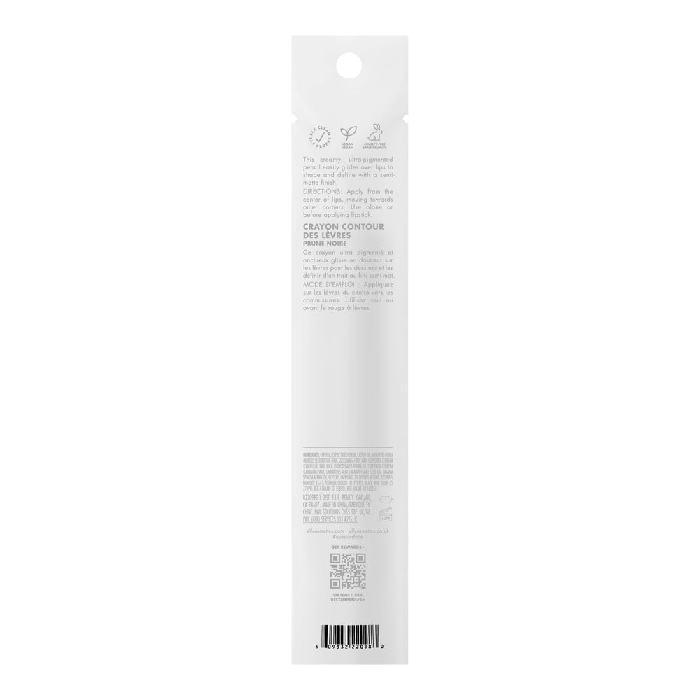 e.l.f. delineador de labios tono ciruela, contorno suave para labios más definidos.