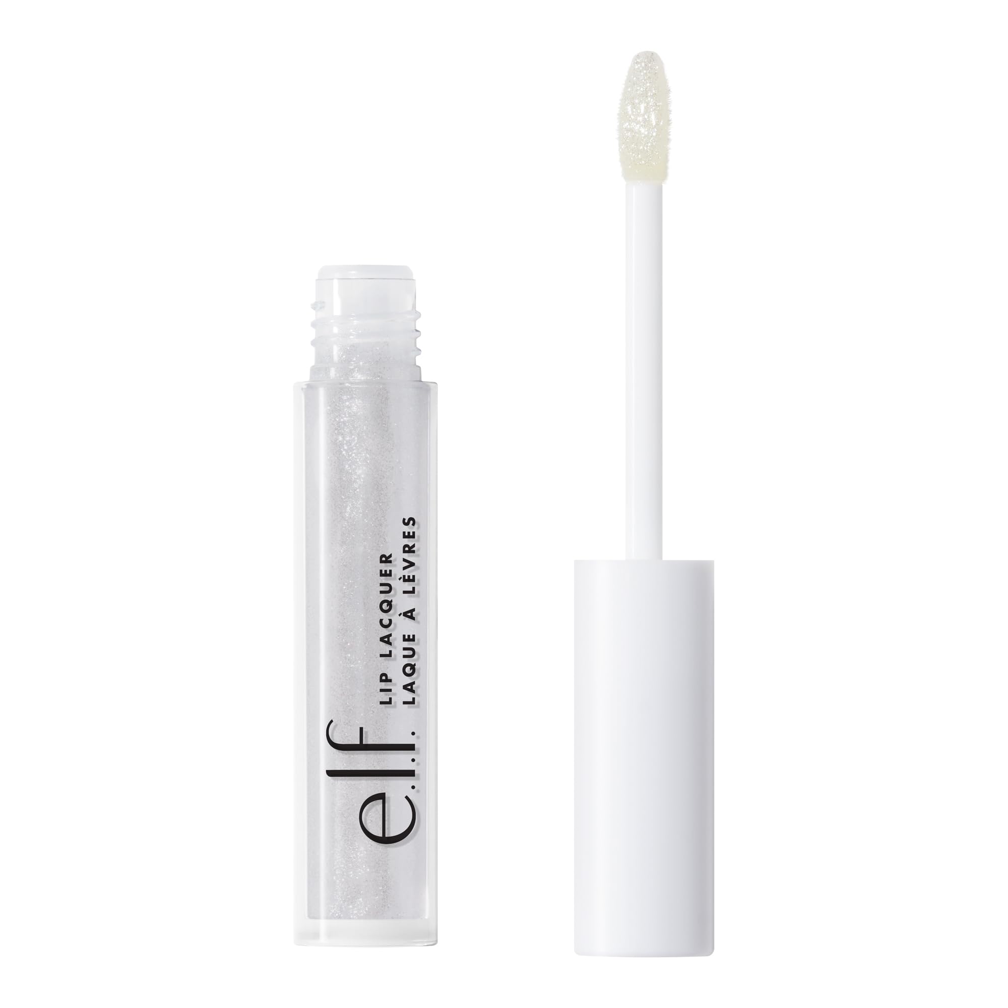 Laca labial de e.l.f. brillo hidratante con aplicador suave.