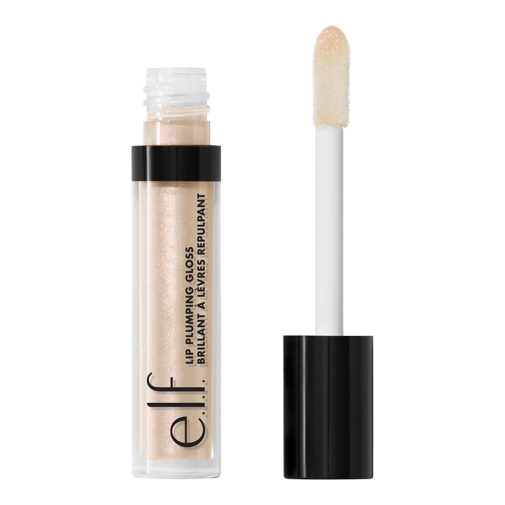 e.l.f. Lip Plumping Gloss Pink Sugar en empaque elegante para uso diario.