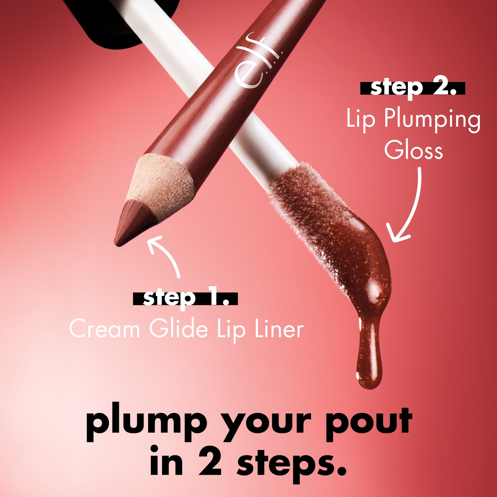 e.l.f. Lip Plumping Gloss vegano y libre de crueldad certificado Leaping Bunny.