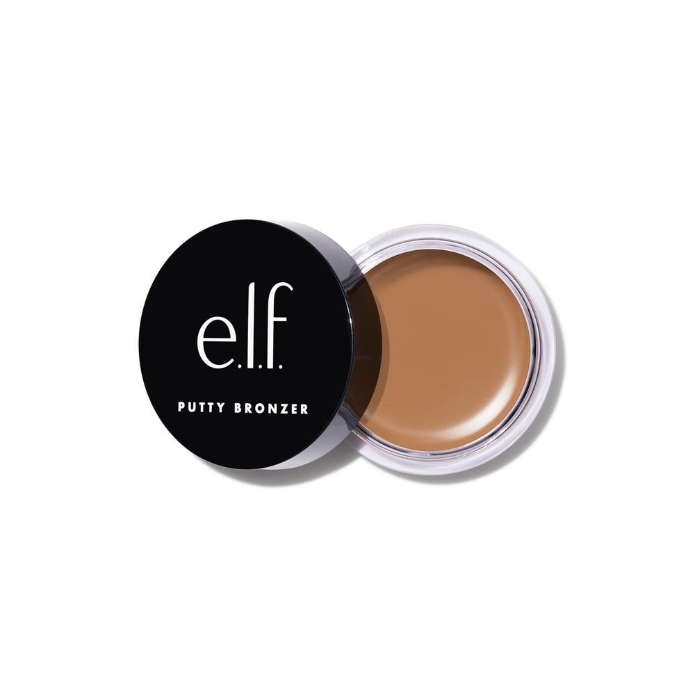 e.l.f. Putty Bronzer en aplicación crema, bronceado suave y natural.