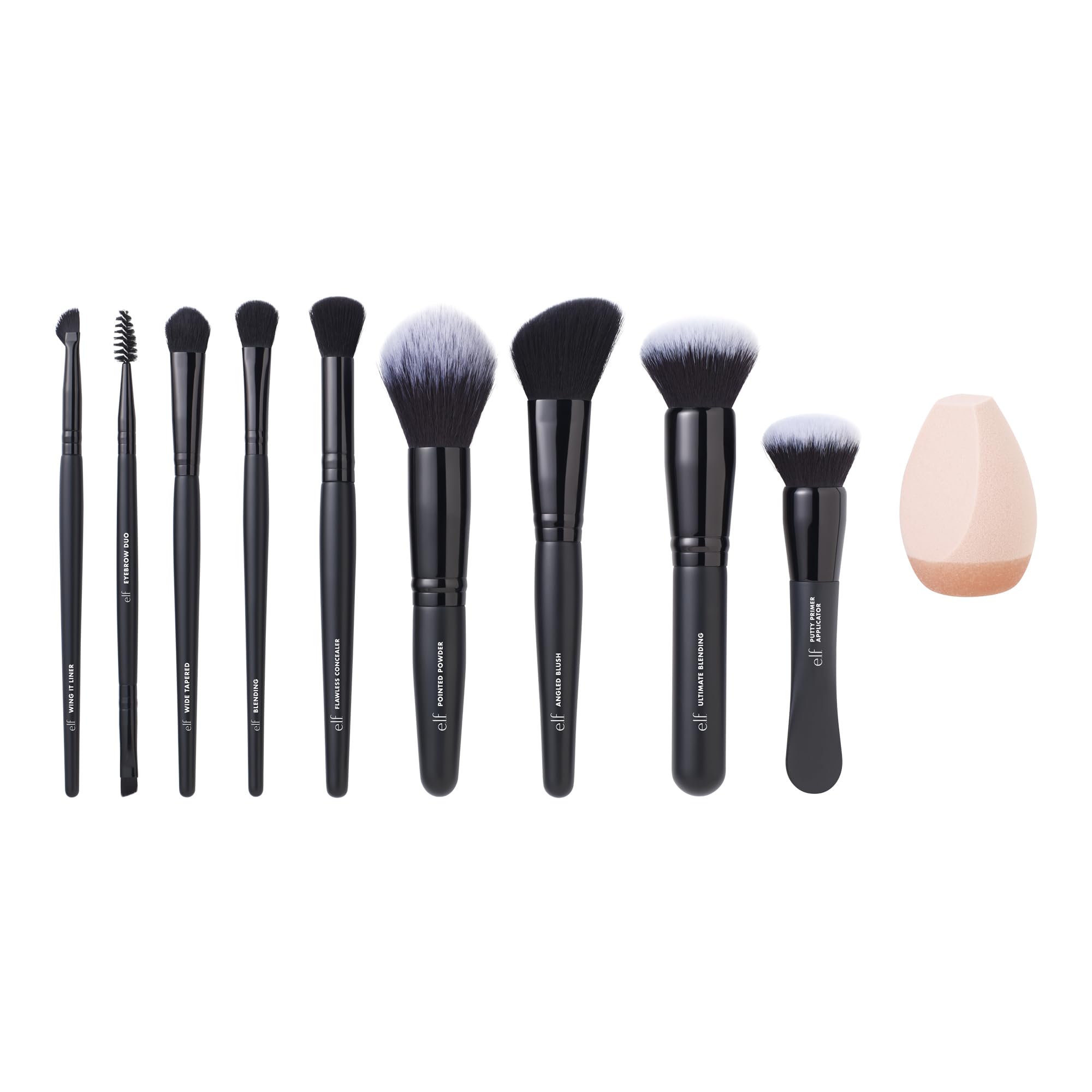 e.l.f. esponja de maquillaje incluida para difuminar la base con precisión.