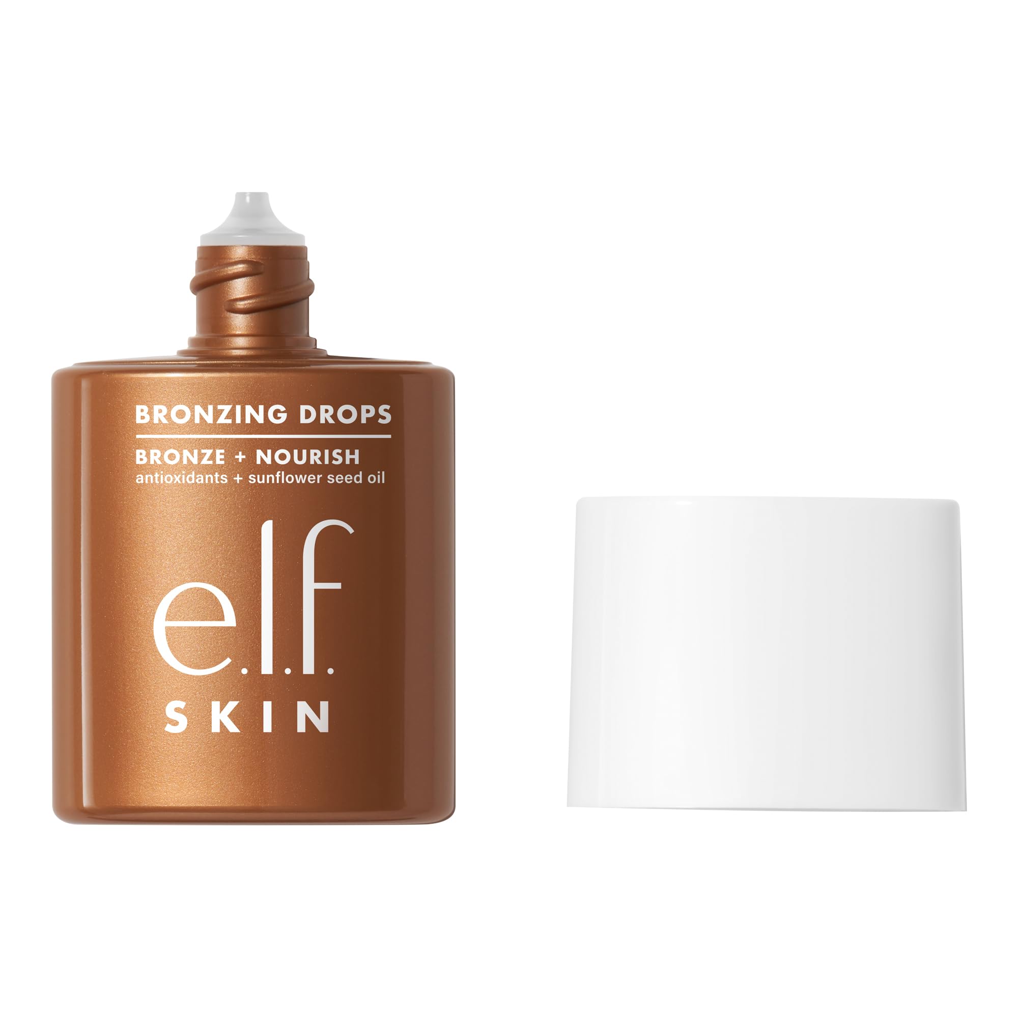 e.l.f. SKIN Bronzing Drops botella-bronceada para un brillo cálido en el rostro