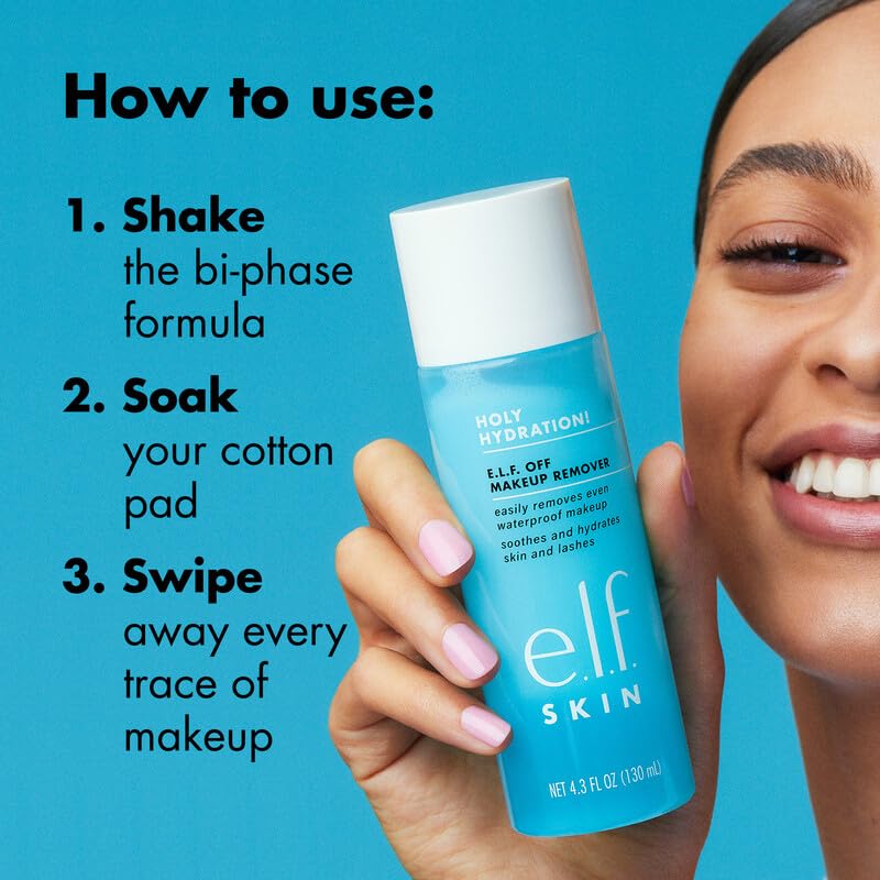 Textura no grasa del desmaquillante e.l.f. SKIN, sensación ligera.