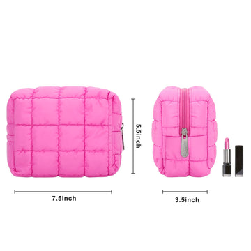 E-Tree bolso con diseño de cuadros rosa para organización elegante.