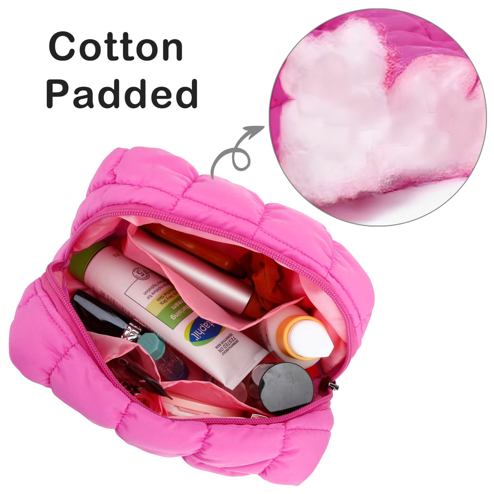 Maquillaje compacto rosa E-Tree, tamaño reducido para uso diario.