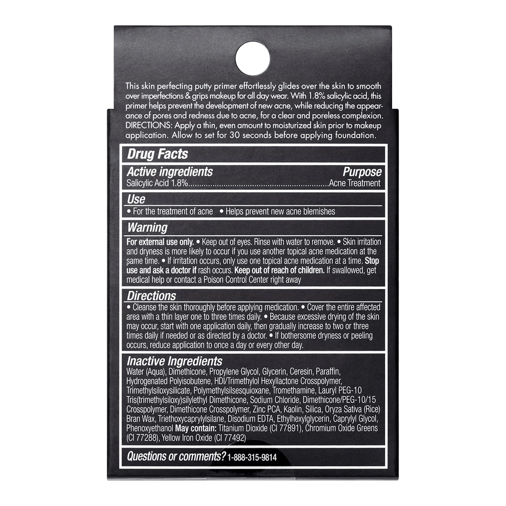 e.l.f Acne Fighting Putty Primer piel grasa, apto para uso diario.
