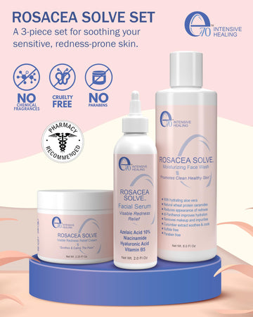 crema rosácea de e70 en tubo, calma la irritación y hidrata.