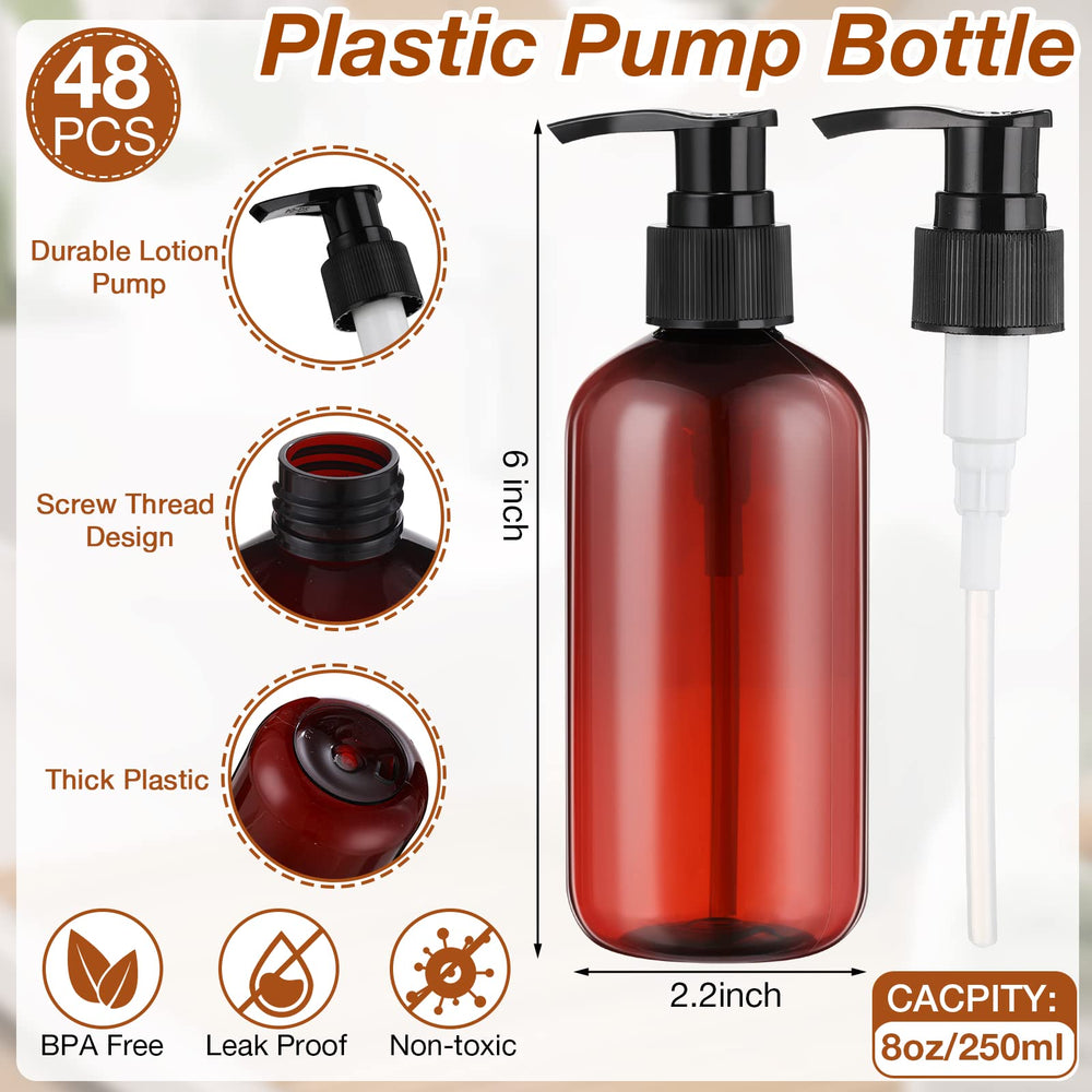Eaasty botellas vacías 8oz transparentes para ver la cantidad
