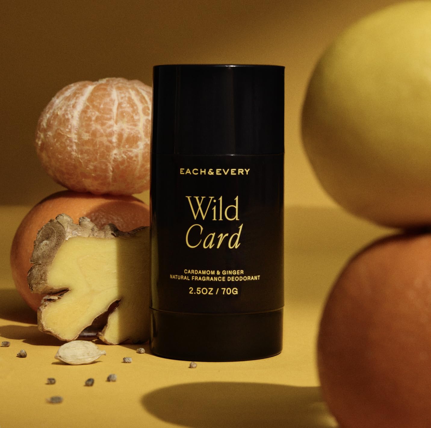 Each & Every desodorante para piel sensible con fragancia cardamomo y jengibre