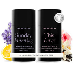 Each & Every desodorante sin aluminio lavanda-limon para uso diario