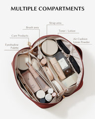 EACHY bolsa maquillaje viaje apertura plana facilita ver todo de un vistazo.