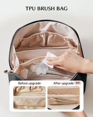 EACHY estuche impermeable de cuero PU perfecto para viajes y limpieza rápida