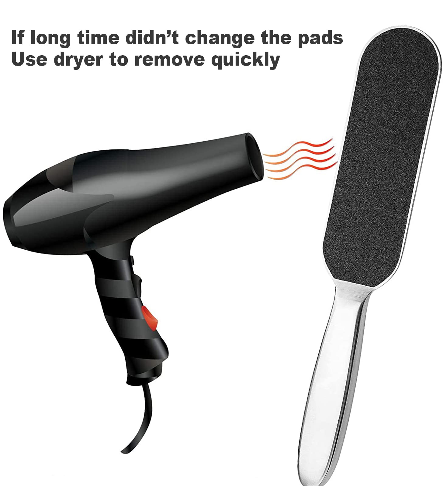 Almohadilla EagleKing tamaño 5.2 x 1.7 pulgadas, compatible con limas grandes.