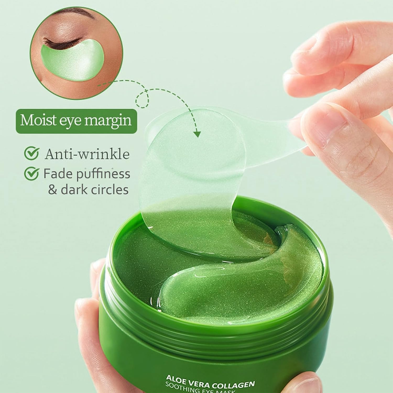 Parches Eakroo para ojos, hidratación intensiva y alivio suave alrededor de los ojos.
