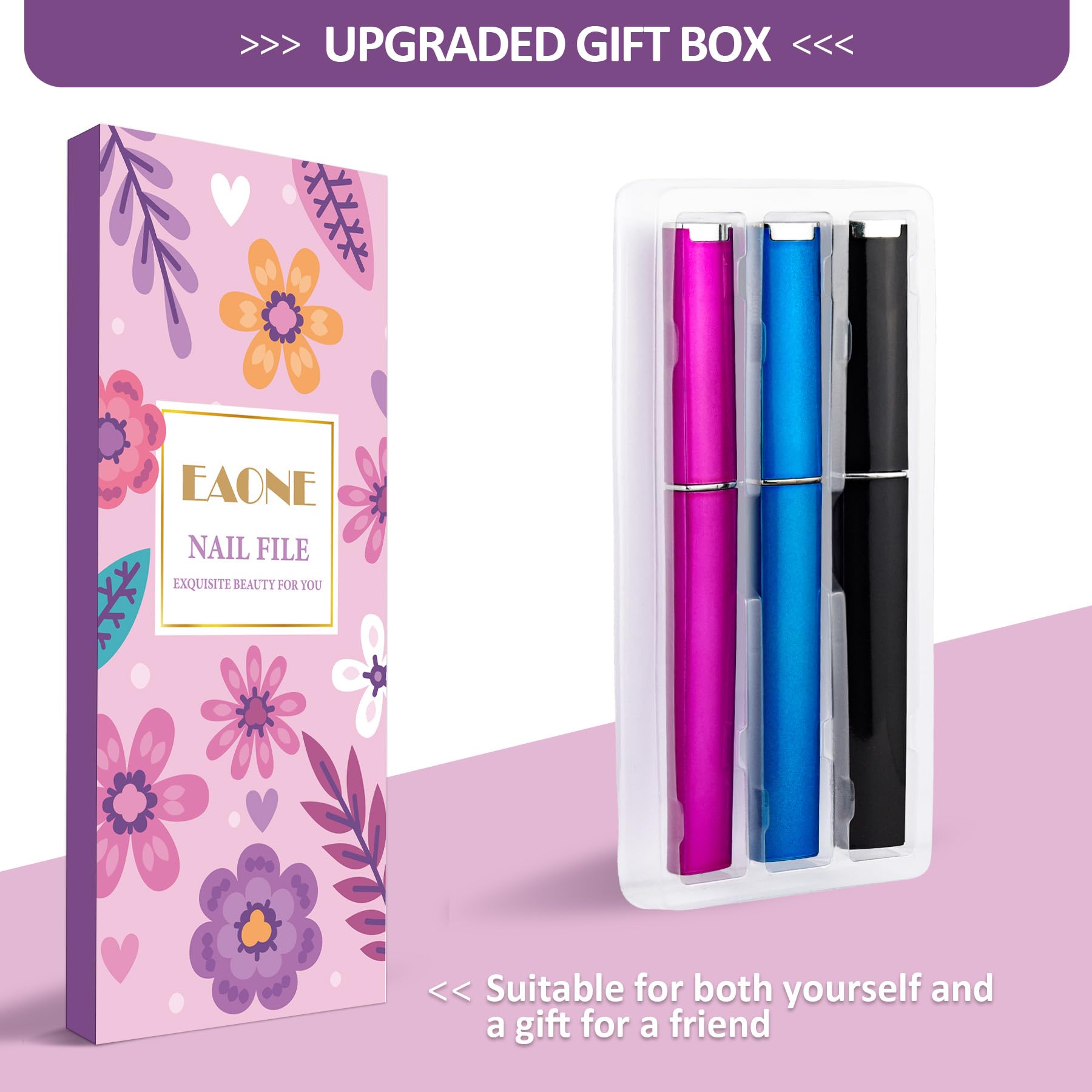 EAONE lima de uñas fácil de limpiar, superficie no porosa