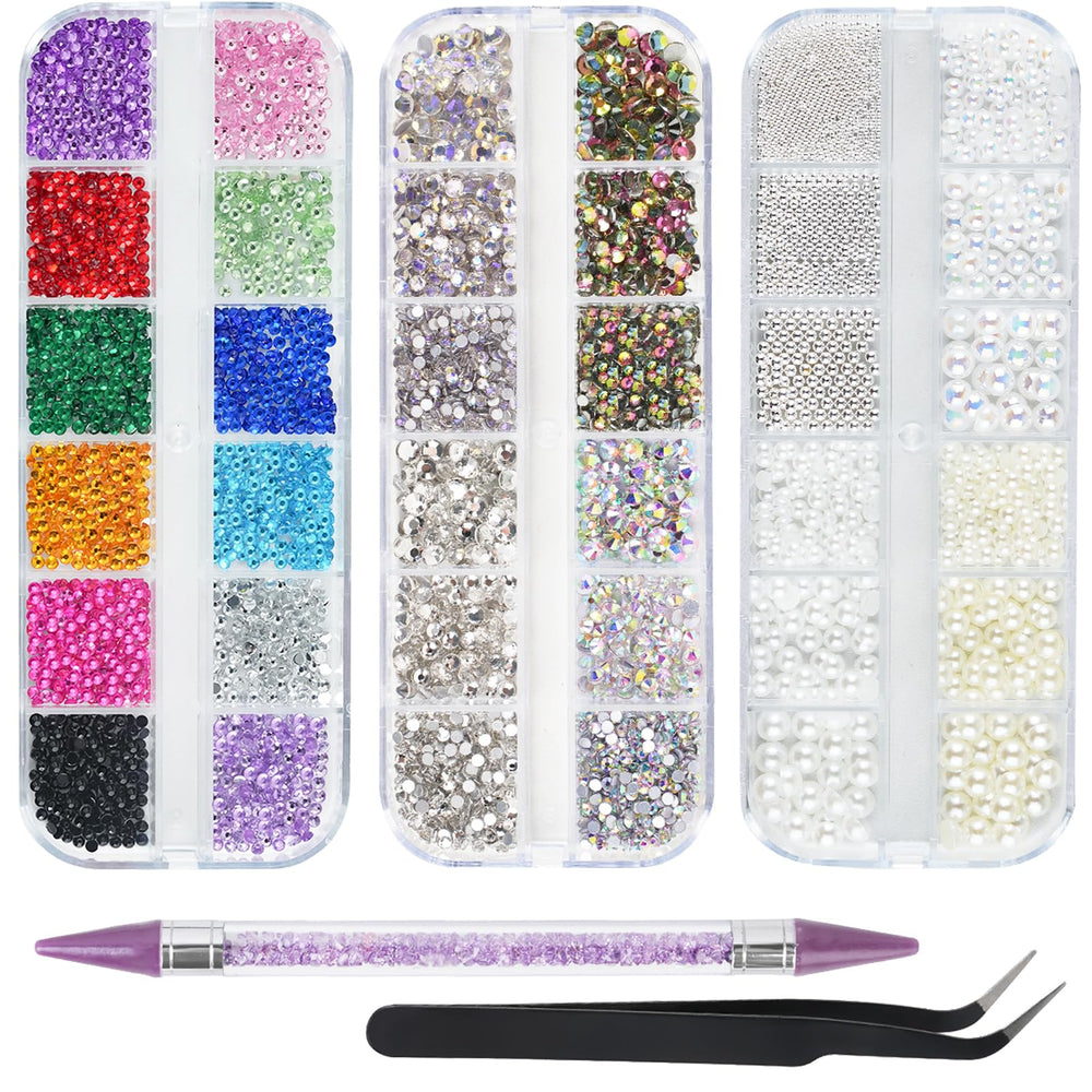 earlmoni conjunto de piedras para arte de uñas que brillan y permiten diseños detallados.