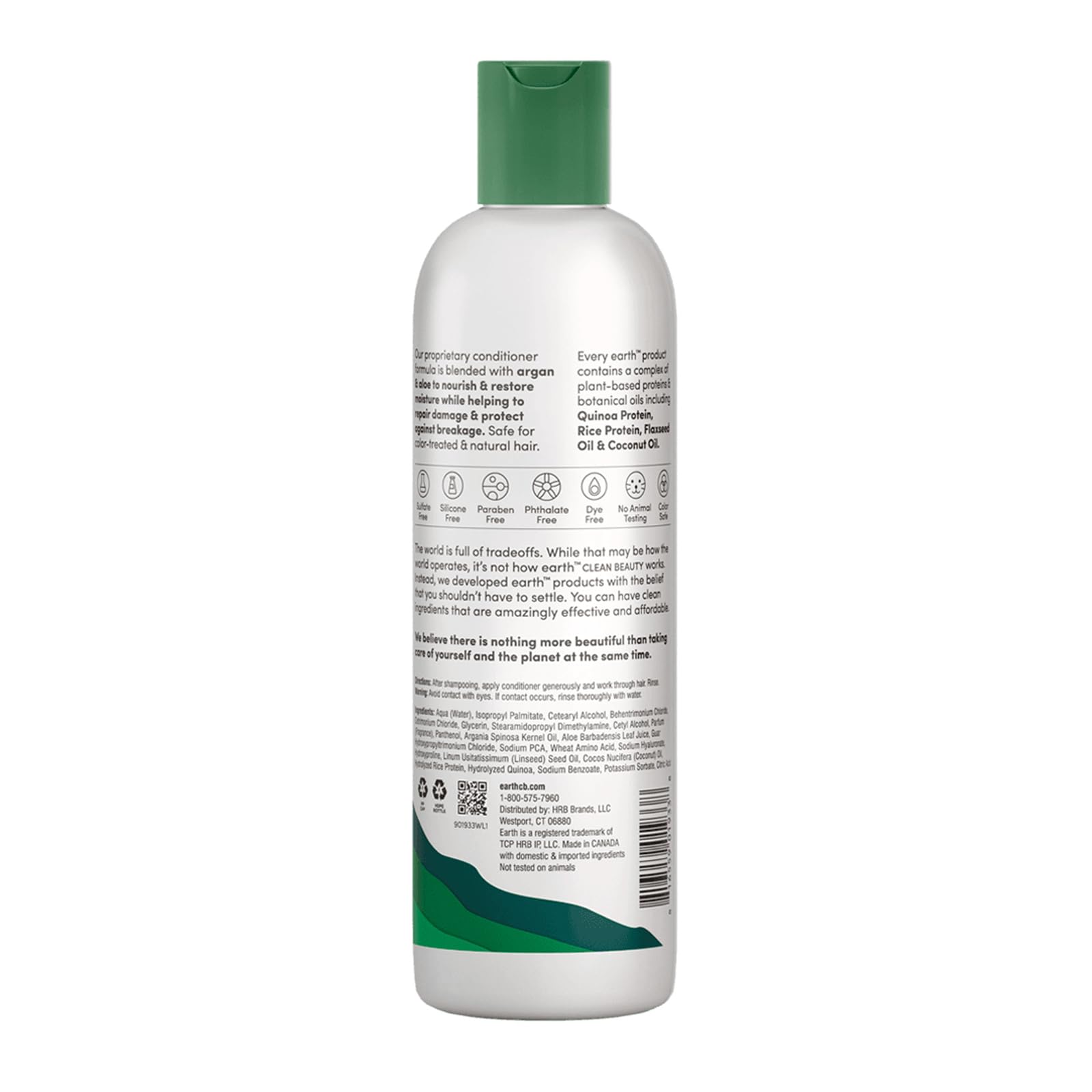 earth Acondicionador argán aloe textura cremosa: suaviza y aporta brillo.