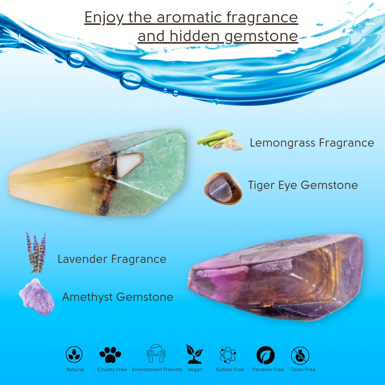 Earth & Home Rock Soap diseño mineral decorativo para encimeras.