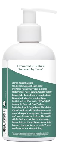 Earth Mama Belly Butter certificaciones orgánicas y libre de crueldad.