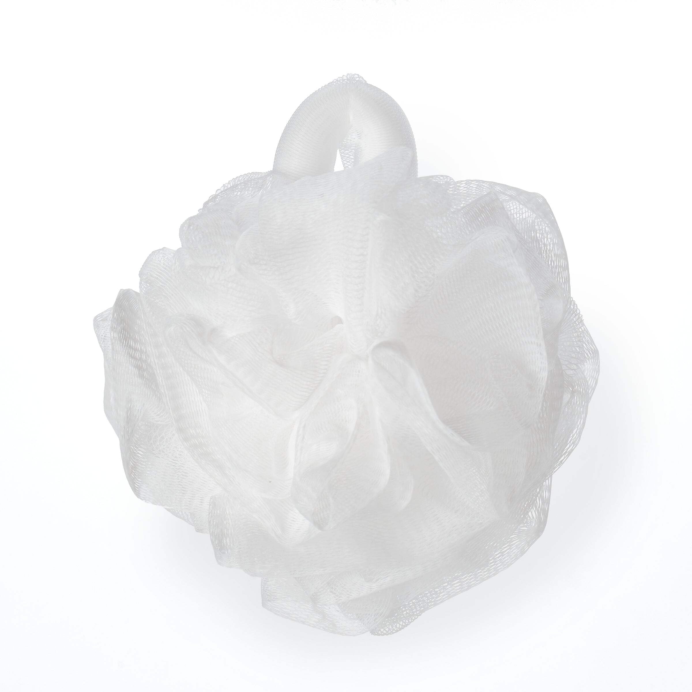 Earth Therapeutics Esponja corporal hidro con asa de mano blanca para duchas cómodas.