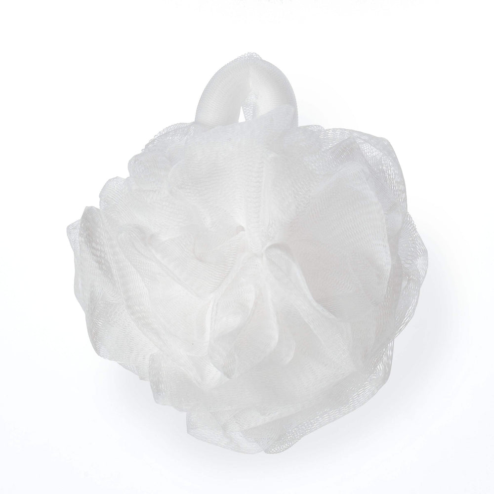 Earth Therapeutics Esponja corporal hidro con mango ergonómico blanco para lavado estable.