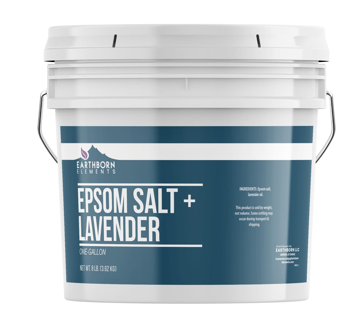 Earthborn Elements Sels d'Epsom à la lavande dans un bocal prêt pour le bain