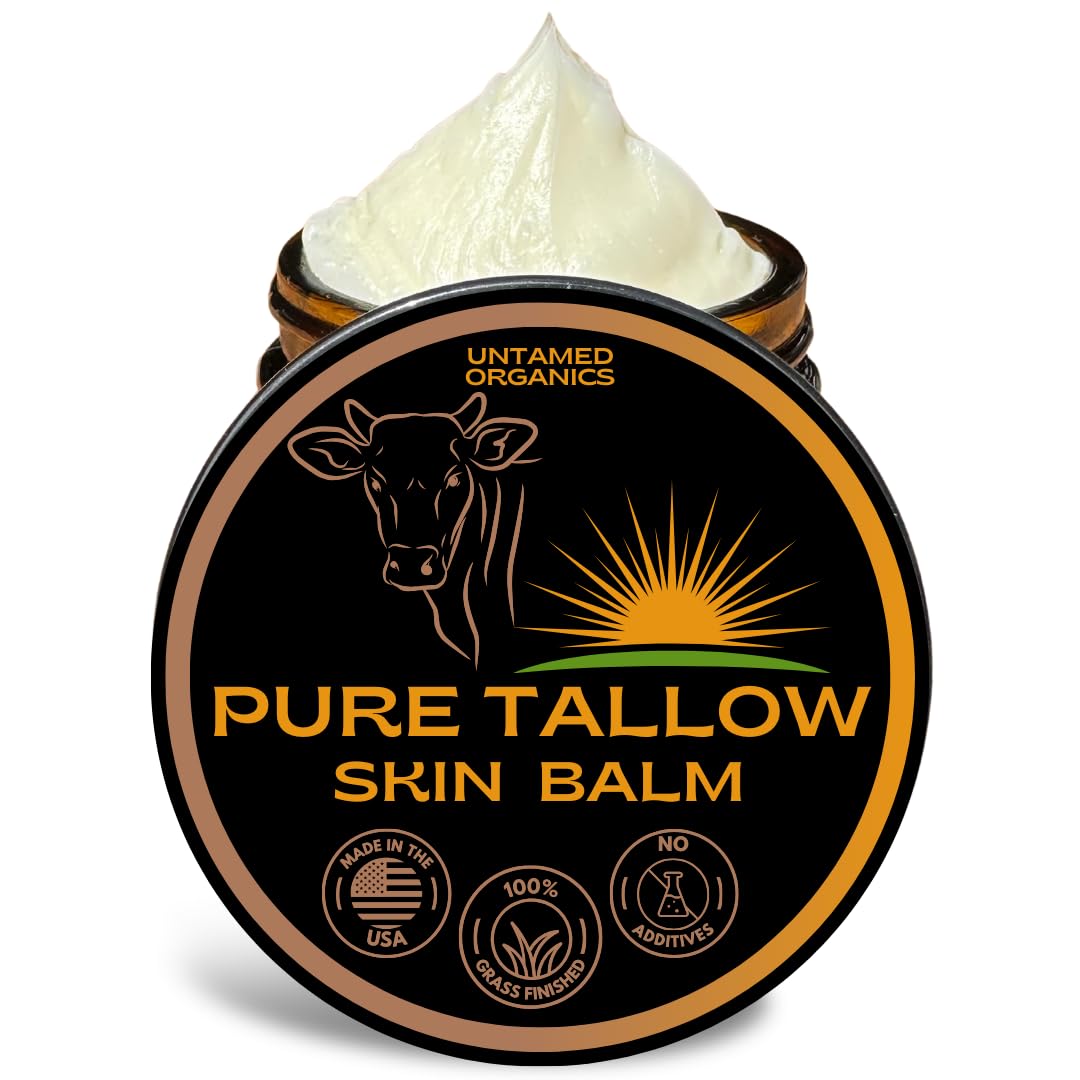 Earthborn Organics Untamed Organics manteca de res pura tarro: nutrición profunda para piel sensible.