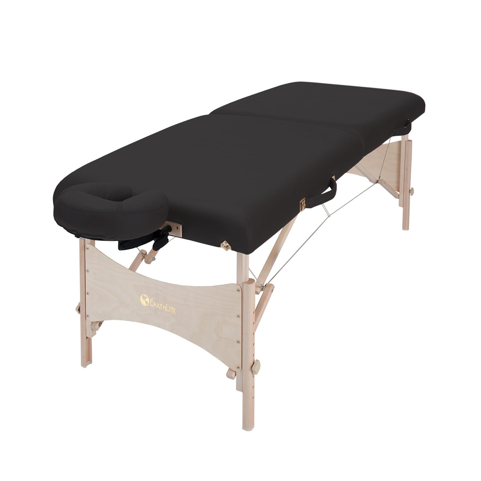 EarthLite Harmony DX, mesa de masaje 30x73 en negro para sesiones profesionales.