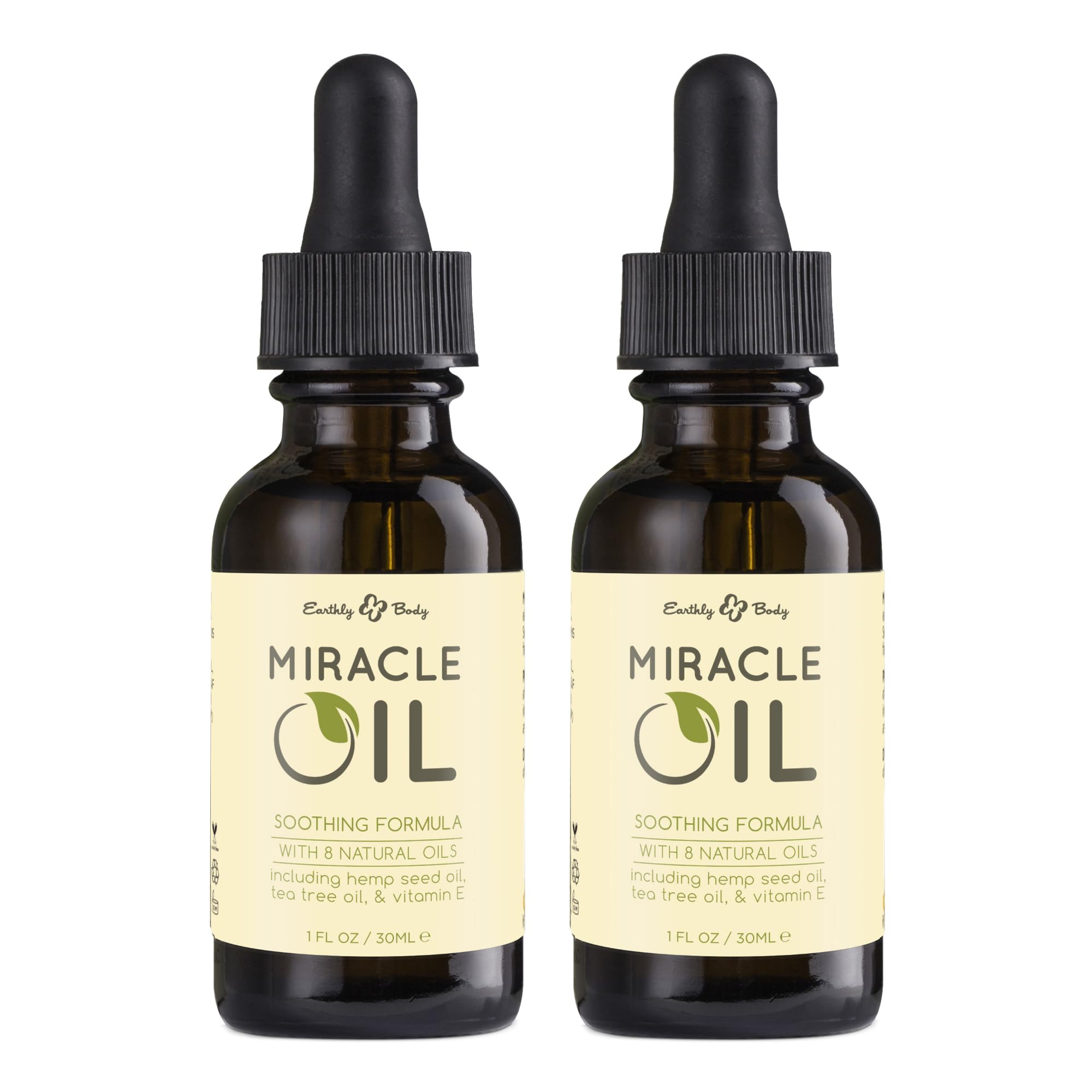 Earthly Body Miracle Oil, frasco de 1 onza para hidratación diaria de la piel
