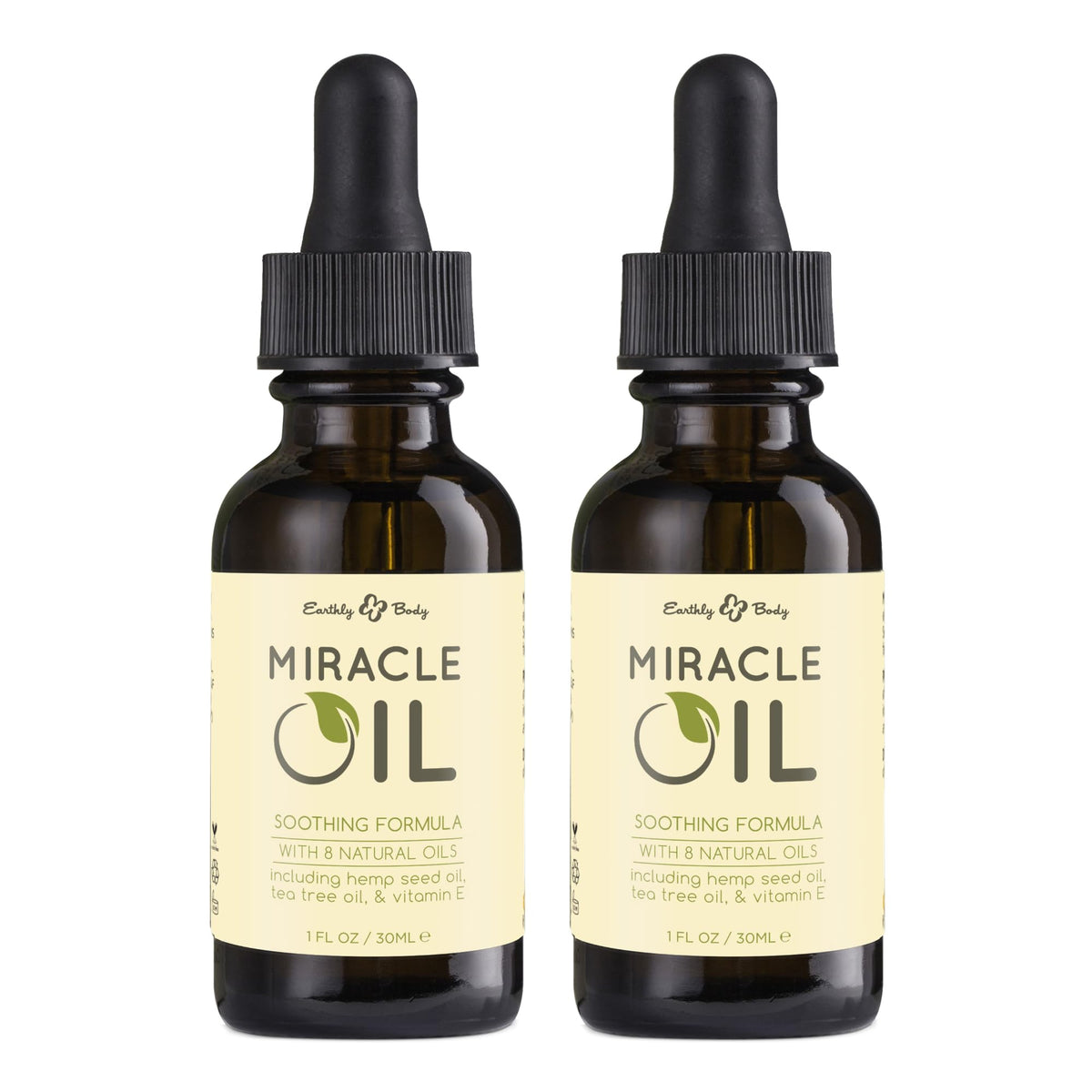 Earthly Body Miracle Oil, frasco de 1 onza para hidratación diaria de la piel