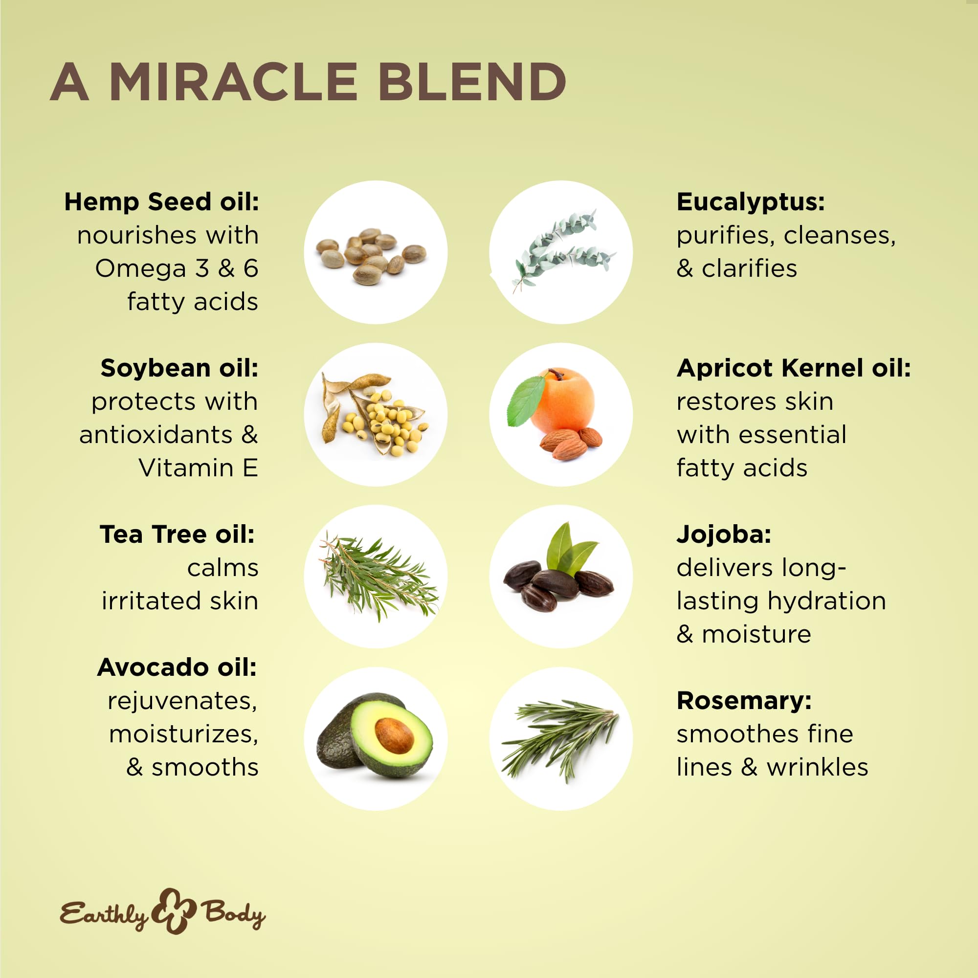 Earthly Body Miracle Oil con semilla de hemp para nutrición de la piel