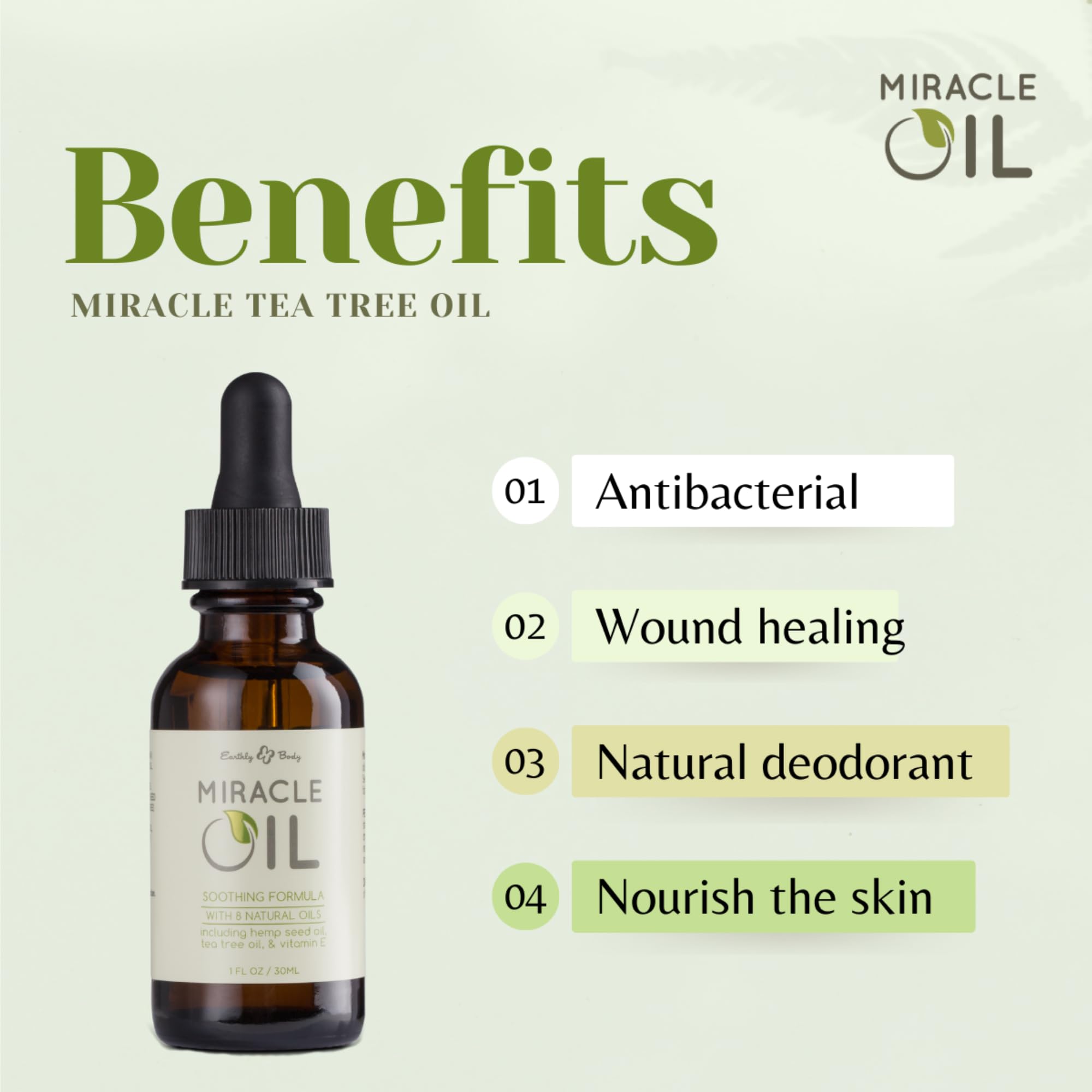 Earthly Body Miracle Oil, paquete de 2 unidades para uso familiar